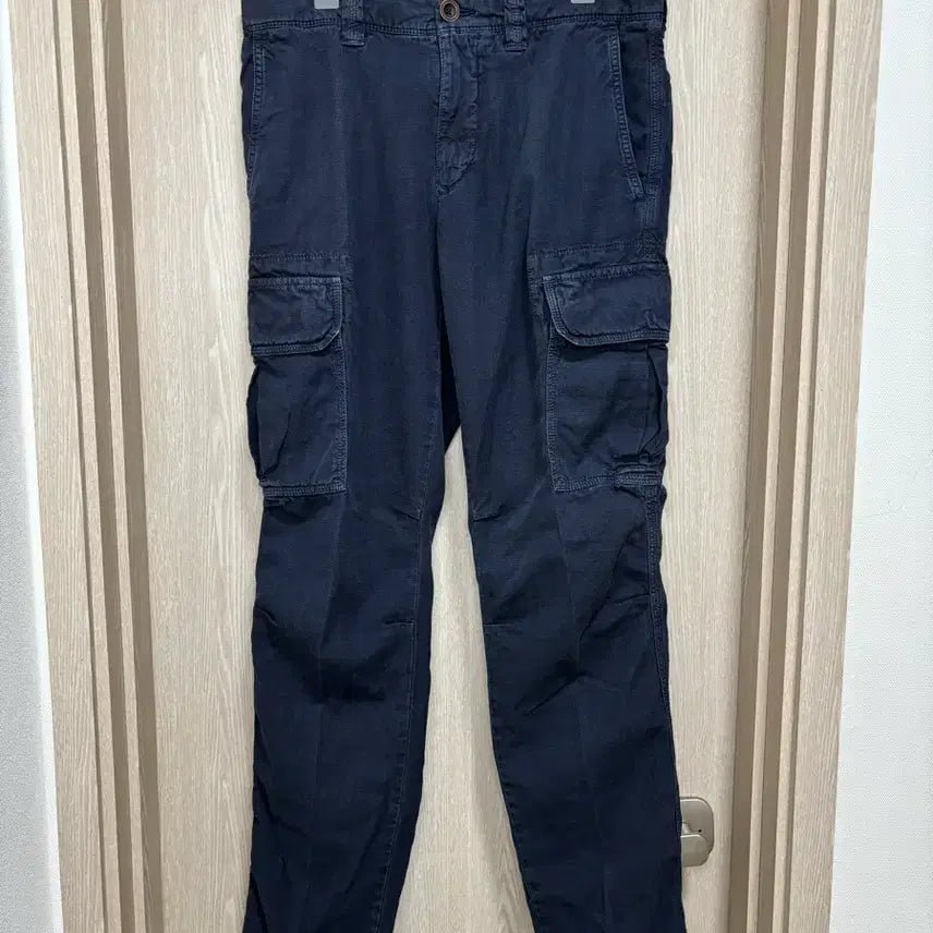 [BUNJANG] Incotex Slim Fit Linen Cotton Cargo Pants Navy / 새상품)인코텍스 슬림핏 린넨 코튼 카고팬츠31/네이비