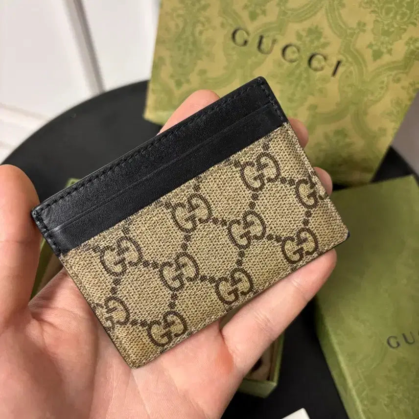 [BUNJANG] Gucci Kingsnake GG Supreme Card Wallet / 구찌 킹스네이크 카드지갑 GG 수프림