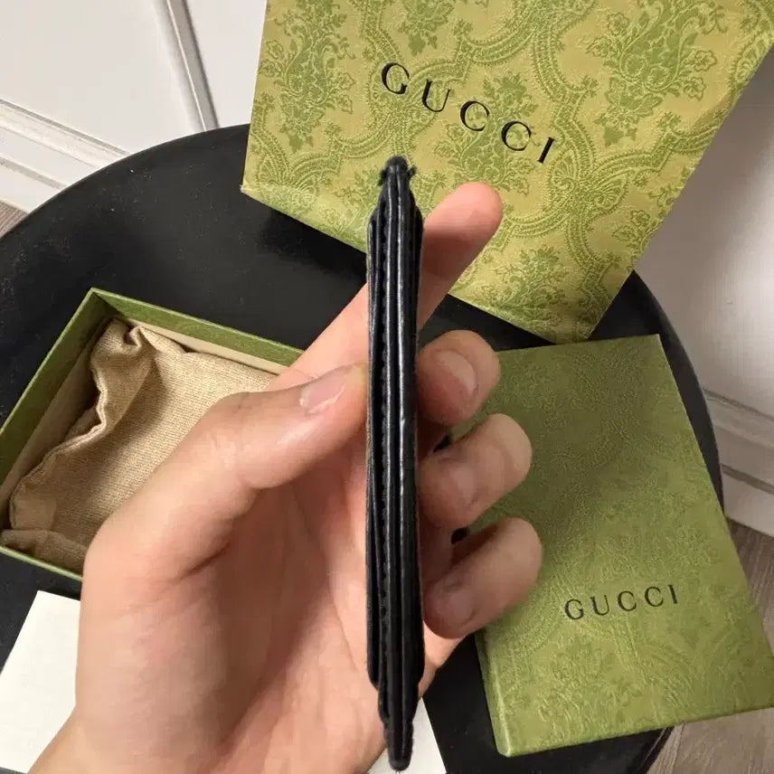 [BUNJANG] Gucci Kingsnake GG Supreme Card Wallet / 구찌 킹스네이크 카드지갑 GG 수프림