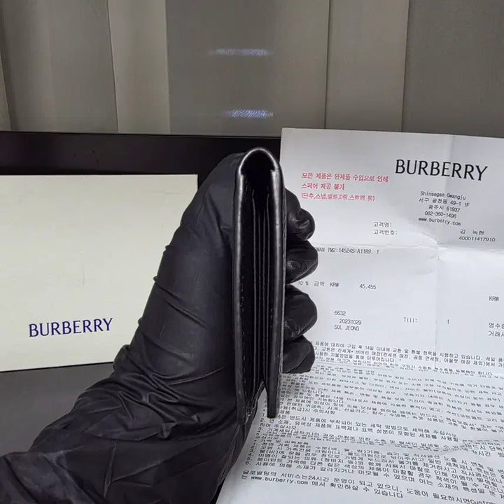 [BUNJANG] Closet Burberry TB Logo Organizer Card Wallet / {클로젯}[인보이스]버버리 TB로고 오거나이저 카드지갑