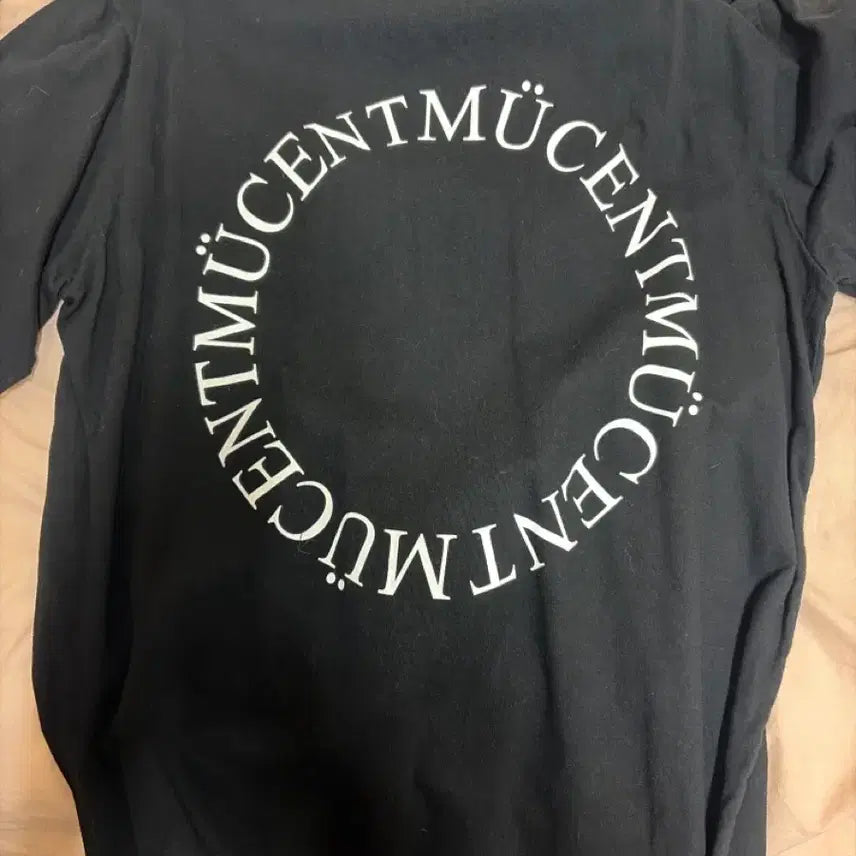 [BUNJANG] Musent Signature Back Logo Short Sleeve T-shirt Black / 무센트 시그니처 백로고 반팔티 블랙