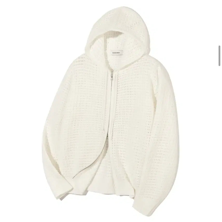 [BUNJANG] Basemoment Crochet Hooded Zip-Up (Unisex) - Size M / 베이스모먼트 크로쉐 후드 집업 M (남녀공용)