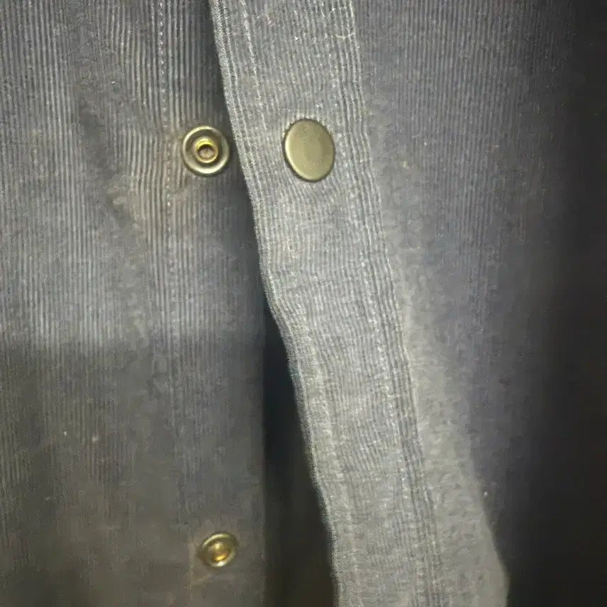 [BUNJANG] The Kooples Stand Collar Navy Corduroy Shirt (M) / 더 쿠플스 스탠드카라 네이비 코듀로이 셔츠m