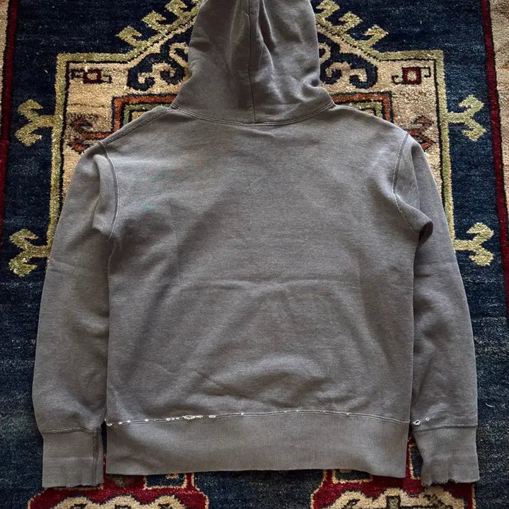 [BUNJANG] Two Moon Destroyed Dark Grey Hood Zip-Up / Two moon destroyed Dark gery Hood zip-up