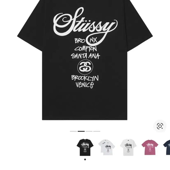 [SOLD OUT] 스투시 월드투어 티셔츠 블랙 2XL