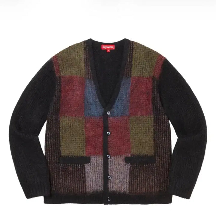 [BUNJANG] Supreme Brushed Grid Cardigan Black (XL) / [XL] 슈프림 브러쉬드 그리드 가디건 블랙