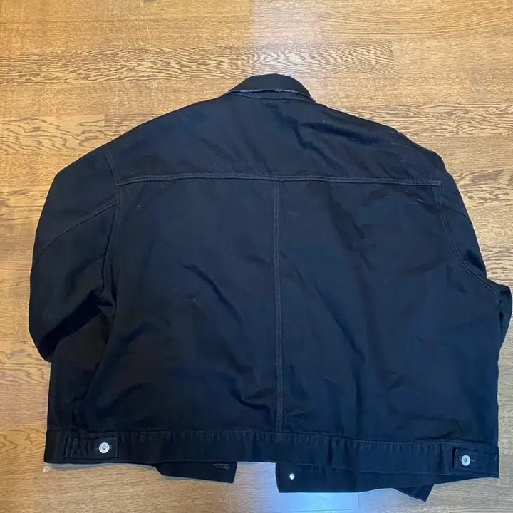[BUNJANG] STU Oversized Denim Trucker Jacket - Black / STU 오버핏 데님 트러커 자켓 L 블랙