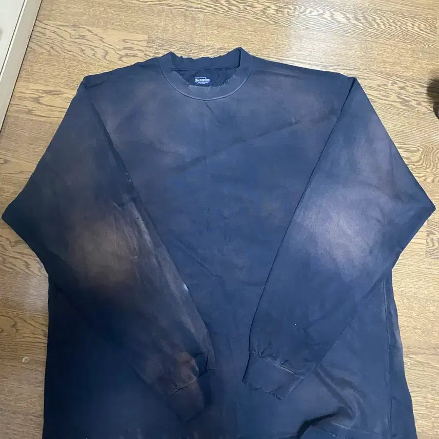 [BUNJANG] Heritagefloss Dirty Washing Damage Long Sleeve XL / 헤리티지플로스 더티 워싱 데미지 롱슬리브 xl