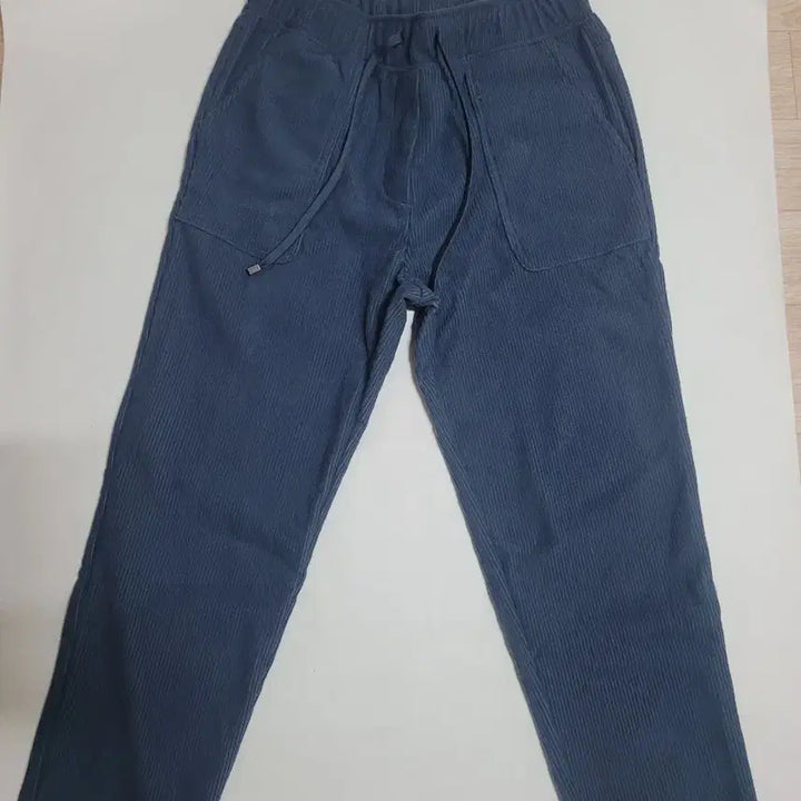 [BUNJANG] Blue Corduroy Elastic Waist Pants / 블루 코듀로이 밴딩 팬츠