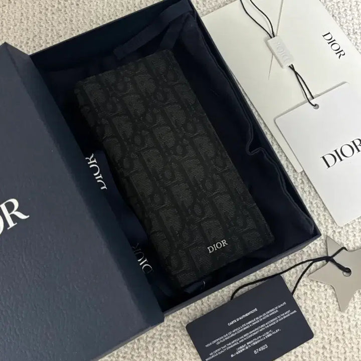 [SOLD OUT] [풀박스] 디올 오블리크 버티컬 장지갑 블랙