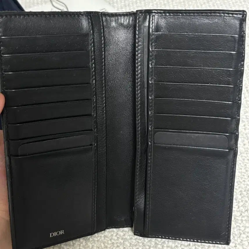 [SOLD OUT] [풀박스] 디올 오블리크 버티컬 장지갑 블랙