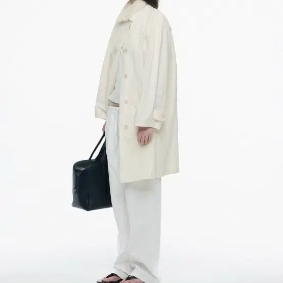 [BUNJANG] Nothing Written Light Balmacaan Trench Off-White / 낫띵리튼 라이트 발마칸 트렌치 오프화이트