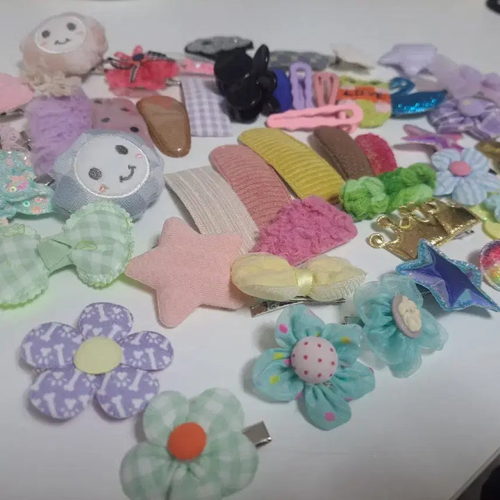 [BUNJANG] H1 Assorted Hair Clips Bundle Set / H1   50개 재고정리 집게핀 똑딱핀 자투리 일괄