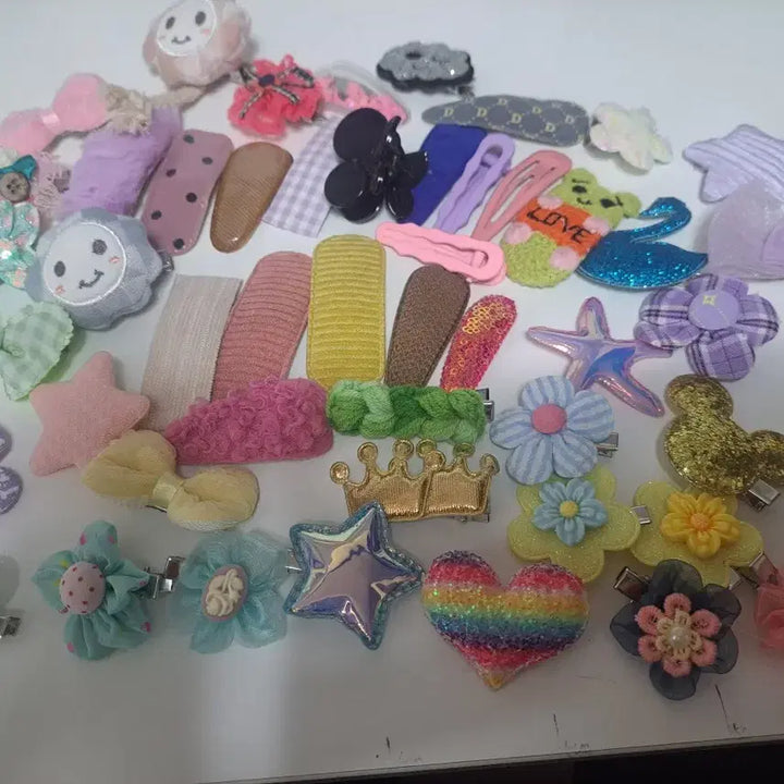 [BUNJANG] H1 Assorted Hair Clips Bundle Set / H1   50개 재고정리 집게핀 똑딱핀 자투리 일괄