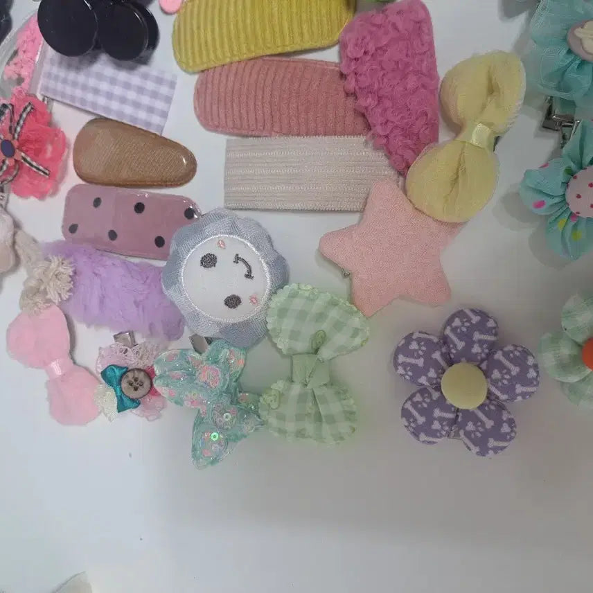 [BUNJANG] H1 Assorted Hair Clips Bundle Set / H1   50개 재고정리 집게핀 똑딱핀 자투리 일괄