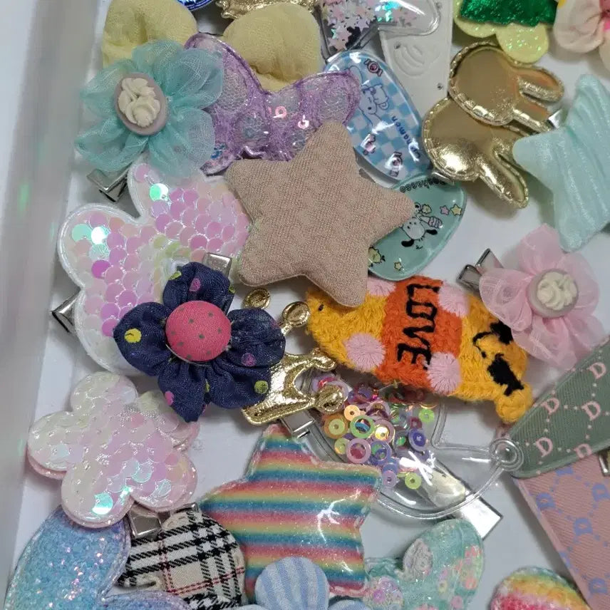 [BUNJANG] H4 Hair Clip Bundle Set / H4   50개 재고정리 집게핀 똑딱핀 자투리 일괄