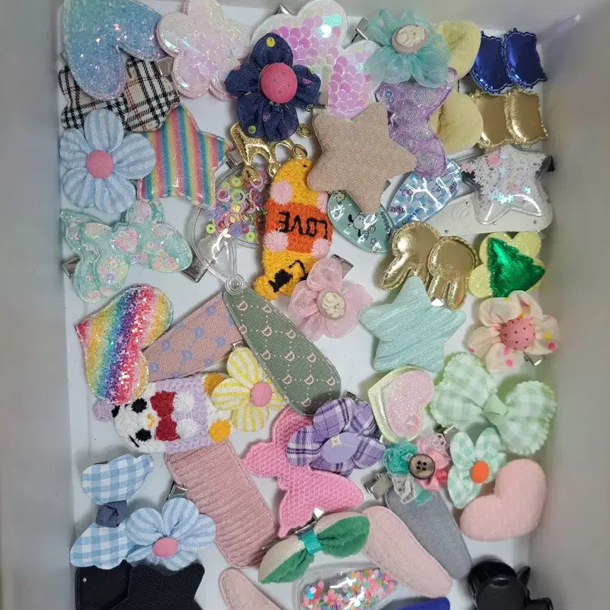 [BUNJANG] H4 Hair Clip Bundle Set / H4   50개 재고정리 집게핀 똑딱핀 자투리 일괄