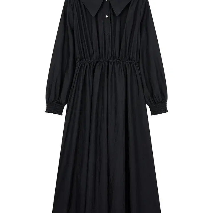[SOLD OUT] [새제품] 지컷 빅카라 블랙 원피스