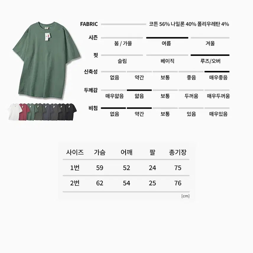 [BUNJANG] Unisex Pigment Vintage Plain T-shirt / [남여공용]1+1 피그먼트 빈티지 무지반팔티M-XL