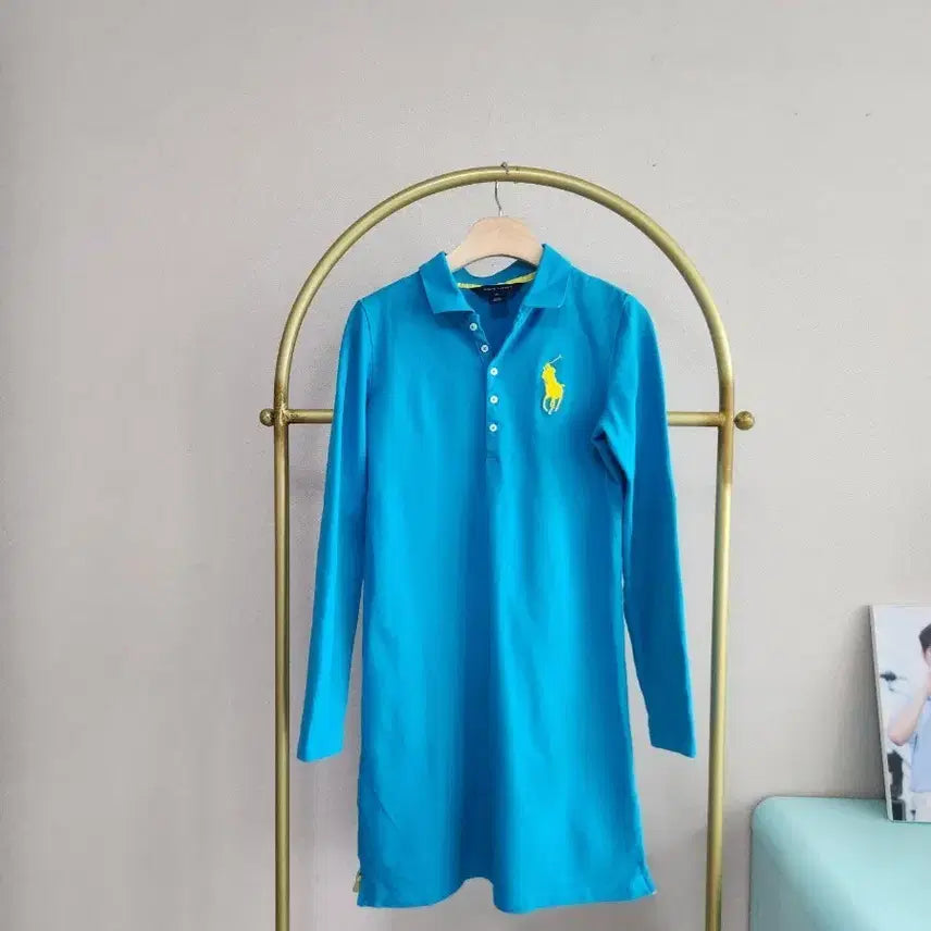 [BUNJANG] Ralph Lauren Long Sleeve Collar Dress / 랄프로렌 긴팔 카라 원피스 블루