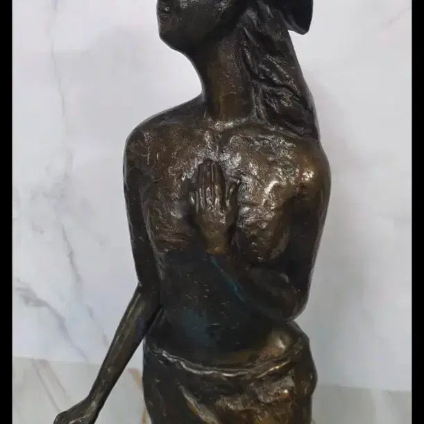 [BUNJANG] Large Metal Sculpture Woman Figure / 대형 조형물  모자쓴 여인
