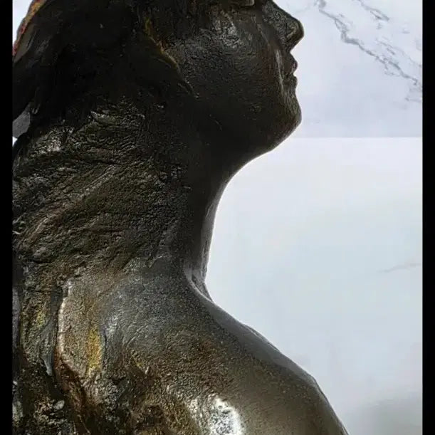 [BUNJANG] Large Metal Sculpture Woman Figure / 대형 조형물  모자쓴 여인