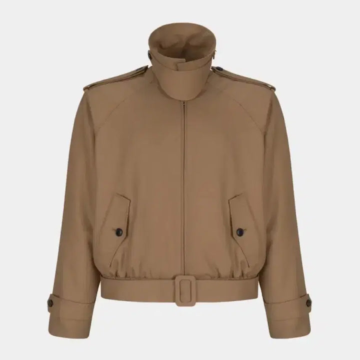 [BUNJANG] Noise M Neck Buckle Wool Blend Blouson Camel M / 노이스 엠 넥 버클 울 블렌드 블루종 카멜 M