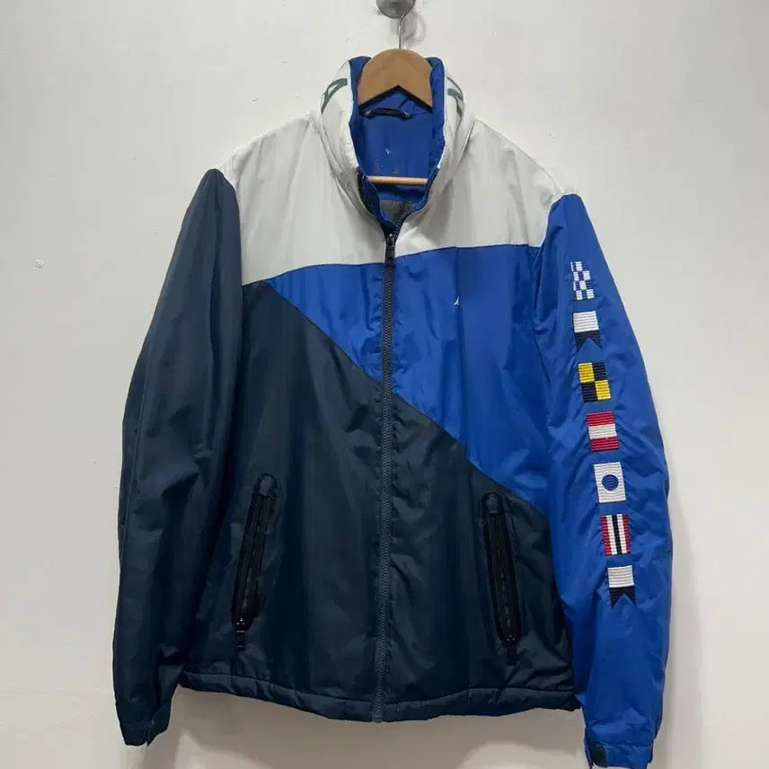 [BUNJANG] Nautica Color Block Windbreaker Jacket M / 나우티카 컬러블록 바람막이 자켓 M