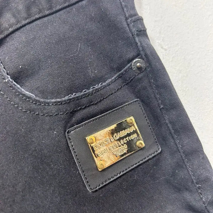 [BUNJANG] Dolce &amp; Gabbana Black Zipper Skinny Jeans / 돌체앤가바나 블랙 지퍼 스키니진