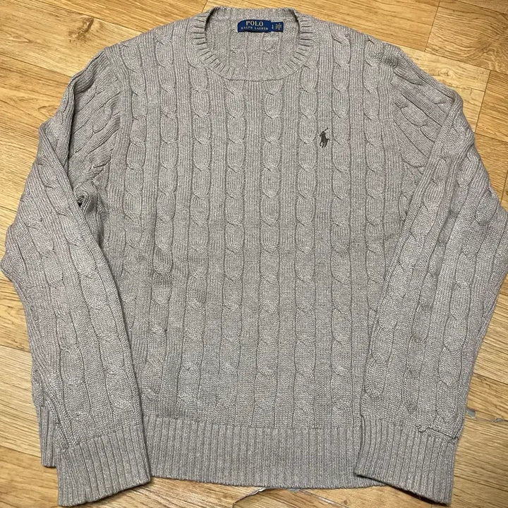 [SOLD OUT] 폴로랄프로렌 신형 케이블니트 꽈배기니트 베이지 L사이즈(105사이즈)