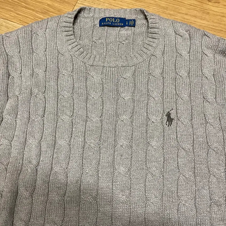 [SOLD OUT] 폴로랄프로렌 신형 케이블니트 꽈배기니트 베이지 L사이즈(105사이즈)