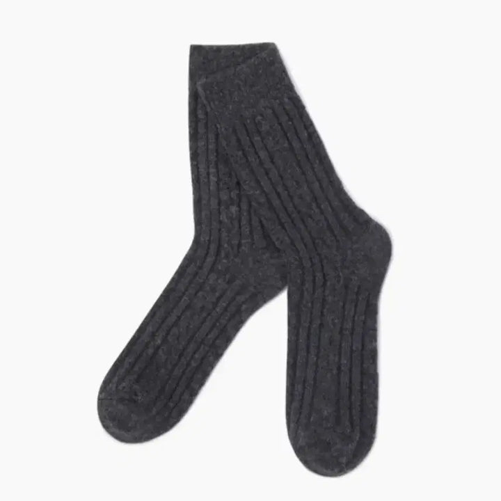 [BUNJANG] Sisley Gray Ribbed Socks / [새상품] 시슬리 그레이 골지 양말