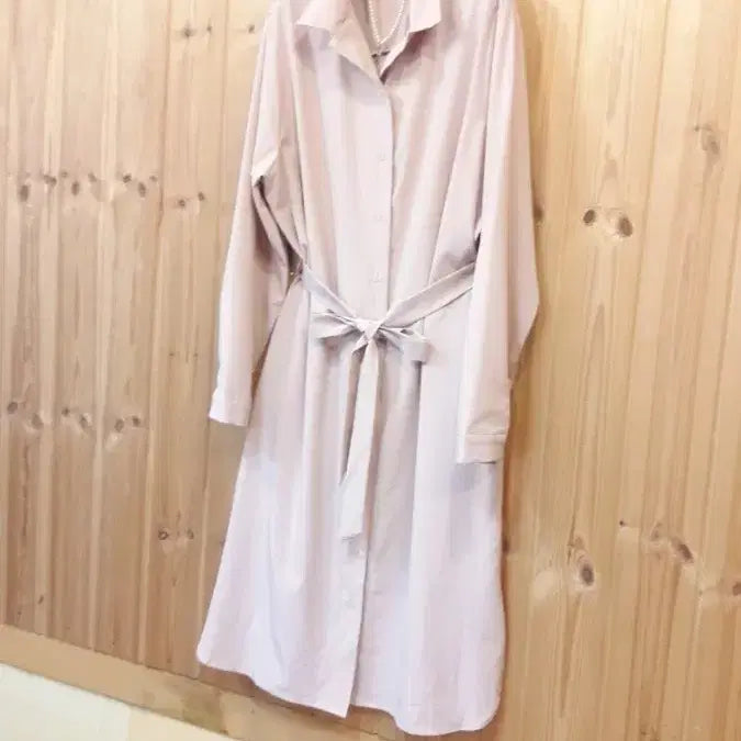 [BUNJANG] Belted Long Shirt Dress / * 셔츠형 벨티드 롱 원피스      ( 새 상 품 )