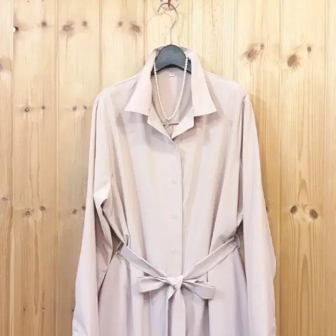 [BUNJANG] Belted Long Shirt Dress / * 셔츠형 벨티드 롱 원피스      ( 새 상 품 )
