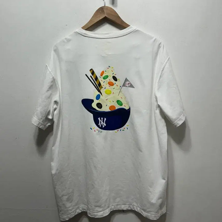 [BUNJANG] New York Yankees NY White Short Sleeve T-shirt 2XL / 뉴욕 양키스 NY 화이트 반팔 티셔츠 2XL