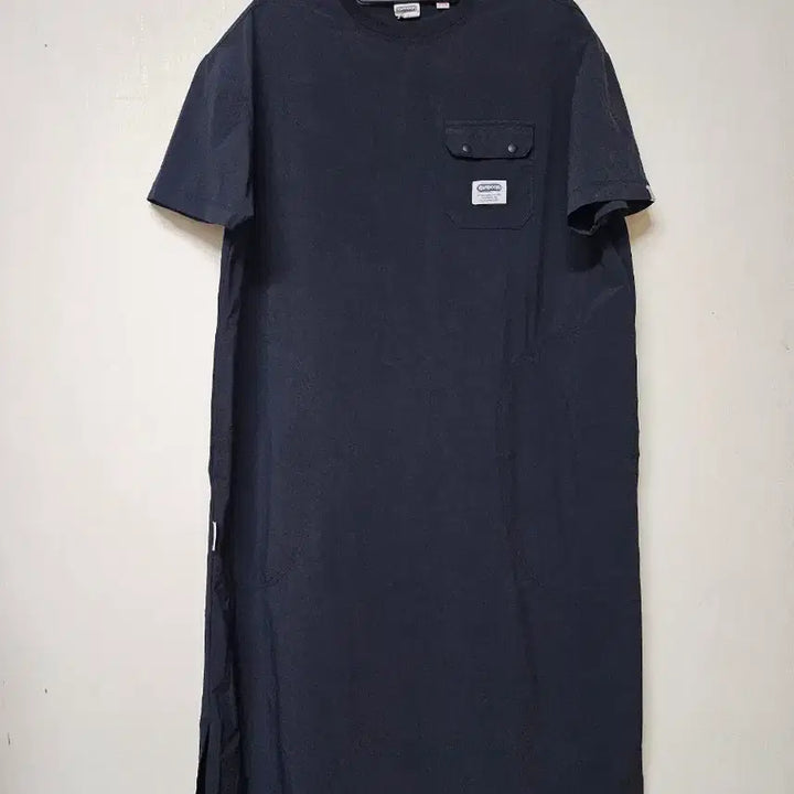 [BUNJANG] OUTDOOR Black Pocket Detail Long Dress / OUTDOOR 검정색 포켓 반팔 롱 원피스