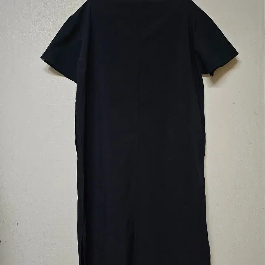 [BUNJANG] OUTDOOR Black Pocket Detail Long Dress / OUTDOOR 검정색 포켓 반팔 롱 원피스