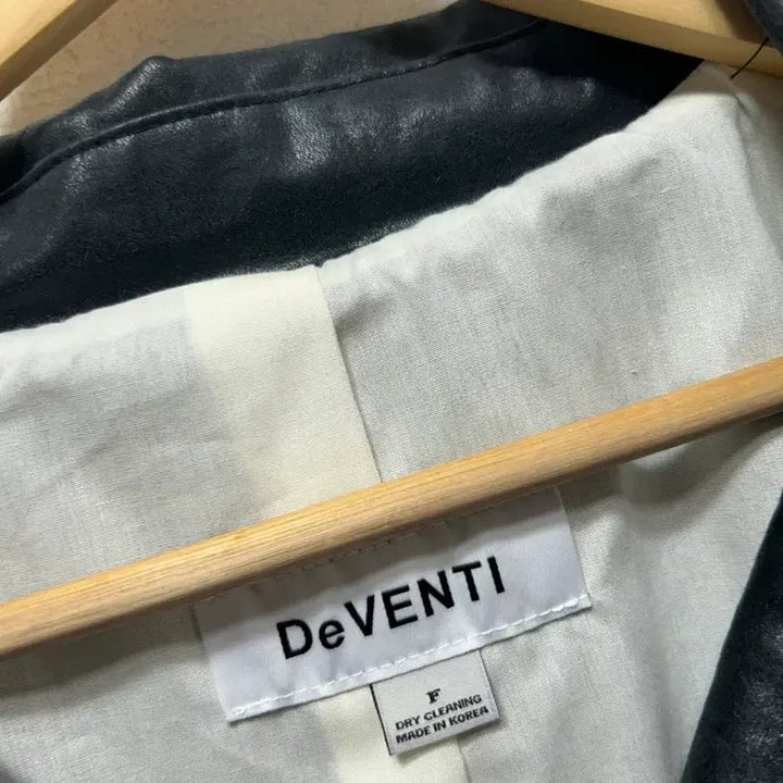 [BUNJANG] DeVenti Black Leather Jacket / DeVenti 블랙 레더 자켓 F