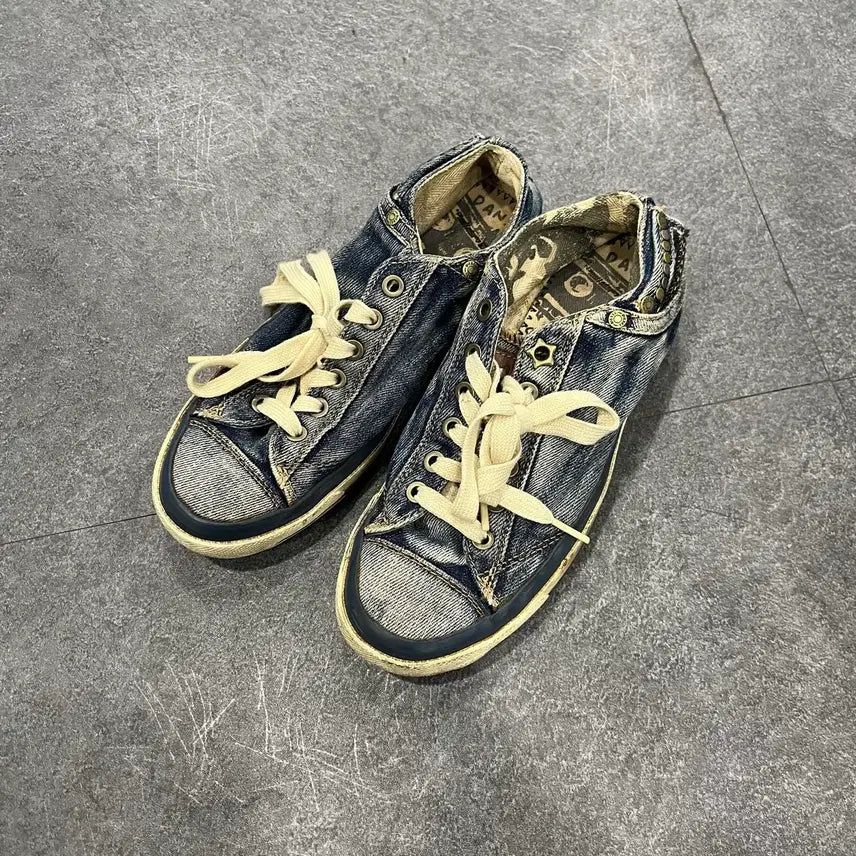 [BUNJANG] Diesel Denim Low-Top Sneakers (Size 230) / 디젤 데님 로우탑 스니커즈 230