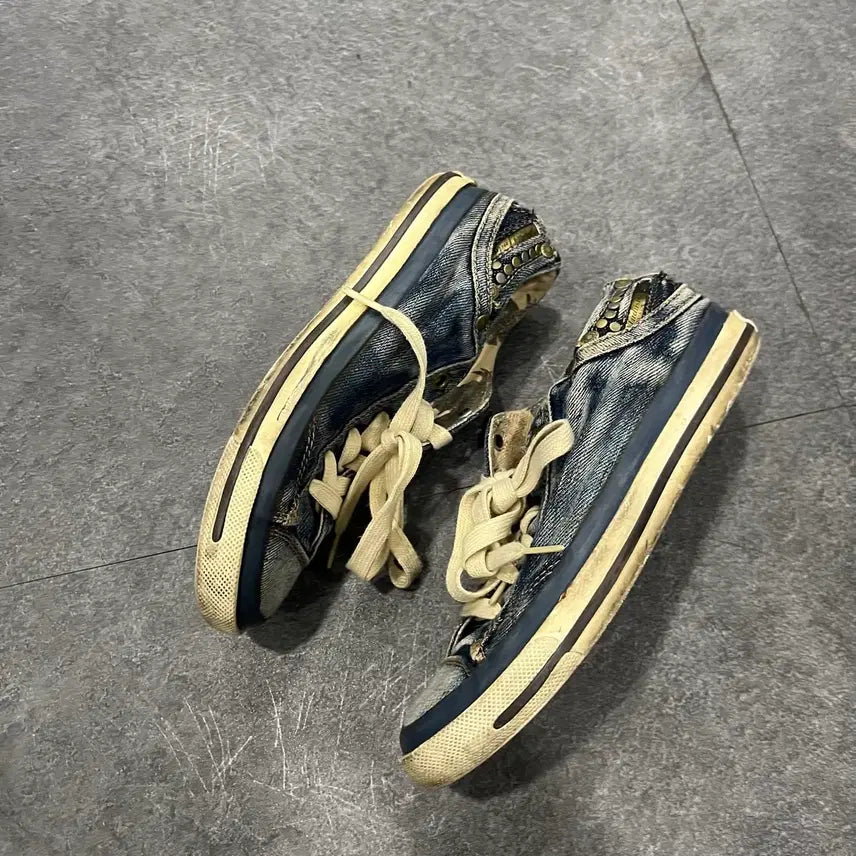 [BUNJANG] Diesel Denim Low-Top Sneakers (Size 230) / 디젤 데님 로우탑 스니커즈 230