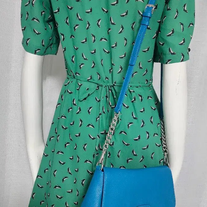 [BUNJANG] Button Detail Lined Dress / 단추 안감 색 이쁜 원피스....반품 45 길이 115