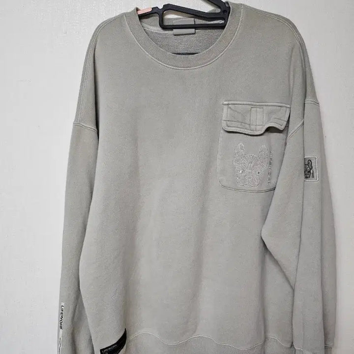 [BUNJANG] Life Work Dog Pocket Sweatshirt L / 라이프워크 강아지 포켓 맨투맨 티셔츠 L