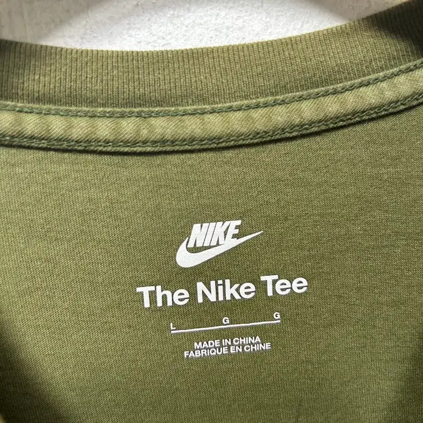 [BUNJANG] Nike Swoosh Short Sleeve T-shirt Khaki L / 나이키 스우시 반팔 티셔츠 카키 L