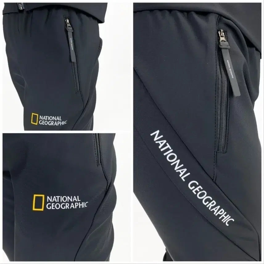 [BUNJANG] National Geographic Black Training Suit Set / 내셔널지오그래픽 블랙 트레이닝복 세트