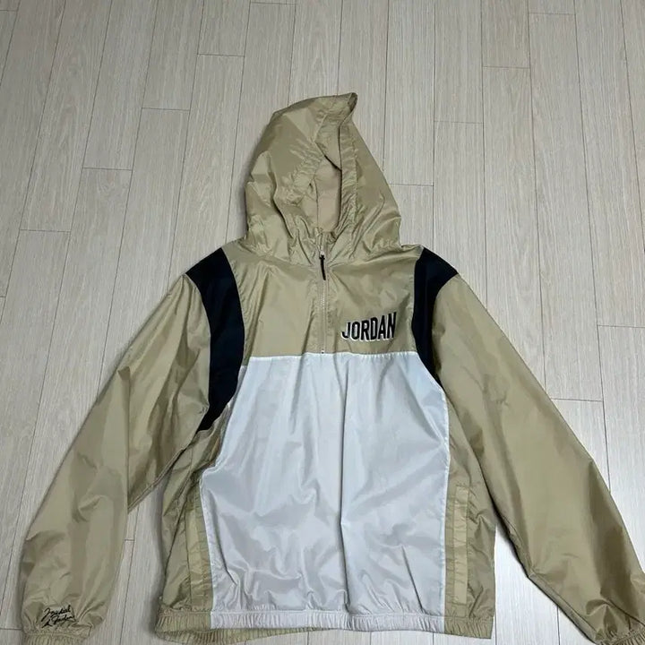 [BUNJANG] Nike Jordan Anorak Windbreaker Jacket Beige XL / 나이키 조던 아노락 바람막이 자켓 베이지 XL