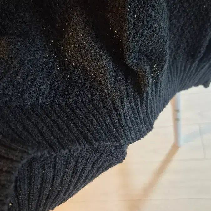 [BUNJANG] Black Lace 7-part Knit Top / 블랙 레이스  7부니트
