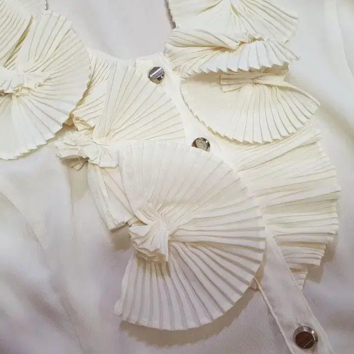 [BUNJANG] JOINUS Pleated Blouse / 조이너스 핀턱주름 블라우스 55-66