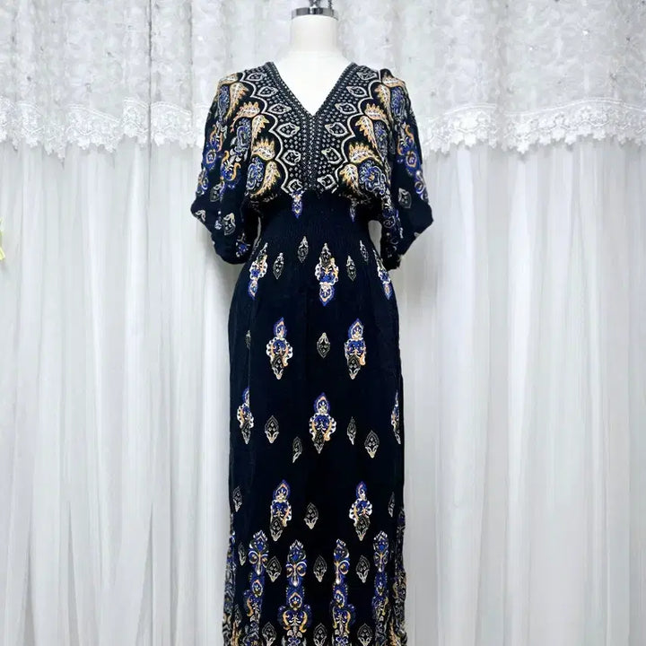 [SOLD OUT] 엔틱  스모크밴딩 롱원피스