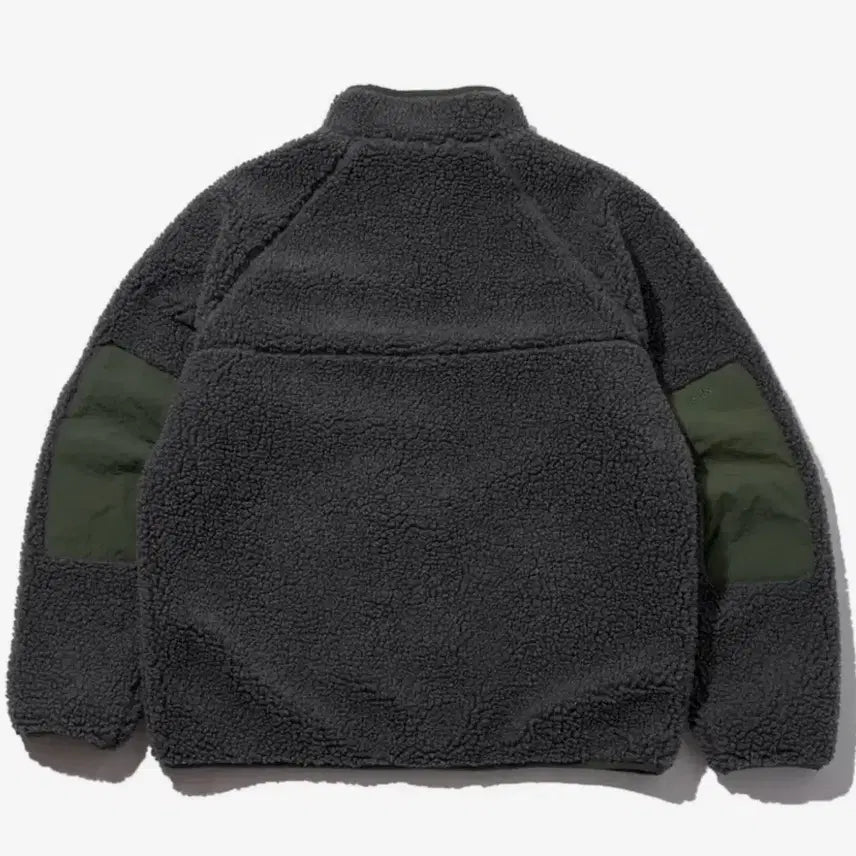 [BUNJANG] Discus Athletic Sherpa Fleece Jacket Charcoal L / 디스커스 애슬레틱 로고 쉐르파(후리스) 자켓 차콜 L사이즈 판매