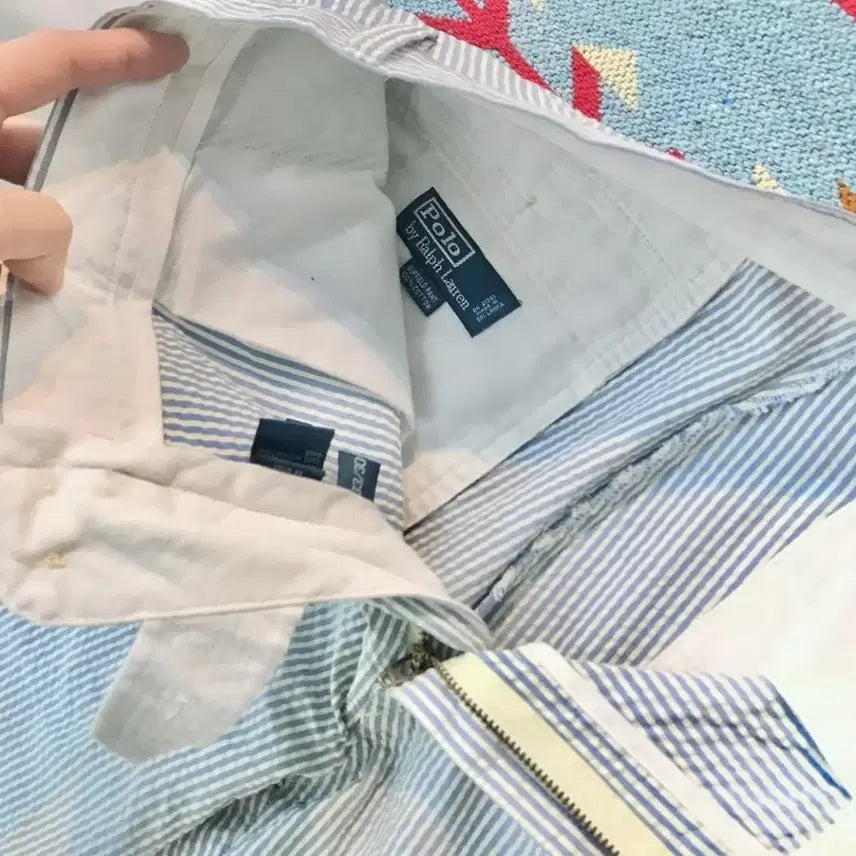 [SOLD OUT] 폴로 시어서커 스카이블루 스트라이프